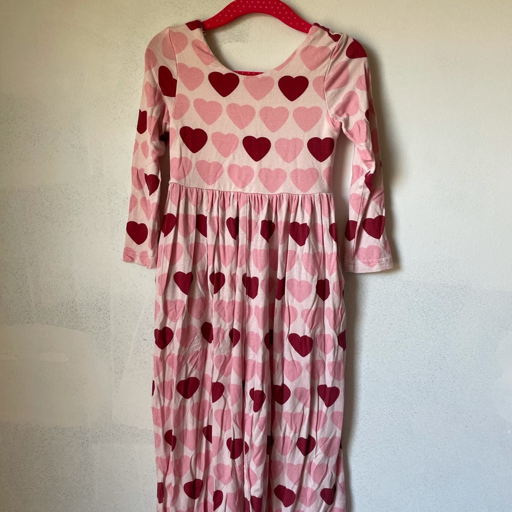 SweetHoney Leggy Sleeved Romper Valentine’s Be Mine 3T